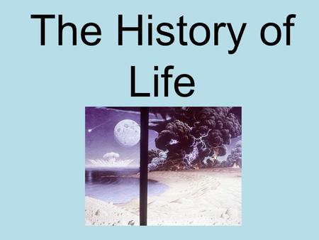 The History of Life. Take a guess! How old is the Earth? When did the first living things appear on the planet? When did the first humans appear on Earth?