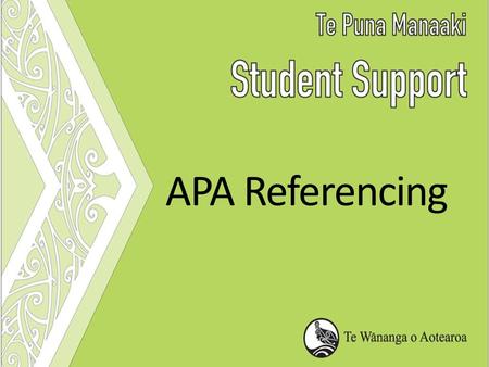 APA Referencing.