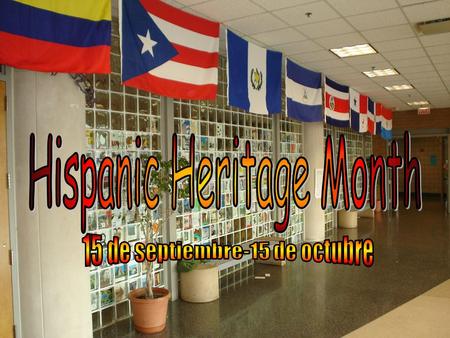 For Hispanic Heritage Month (September 15th-October 15th), the teachers of Spanish wanted to do something special for the school and we thought of you.