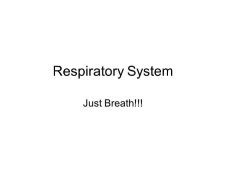 Respiratory System Just Breath!!!. Maryland Science Content Standard Recognize and provide examples that human beings, like other organisms have complex.