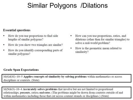 Similar Polygons /Dilations