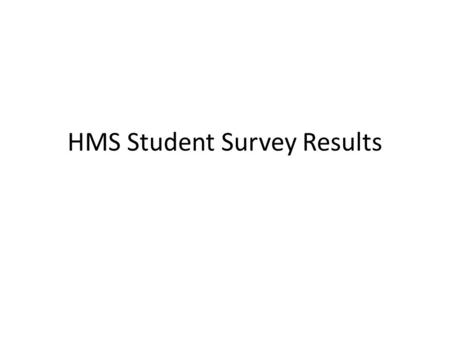 HMS Student Survey Results. #1 This how I feel about my school #3.