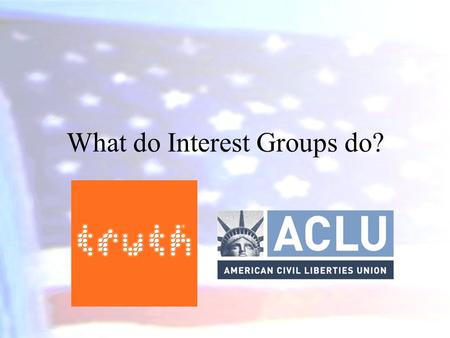 What do Interest Groups do?
