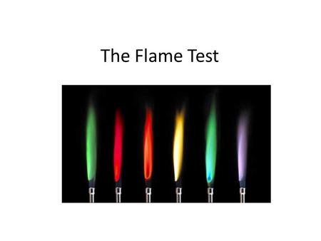 The Flame Test. Problem: To repeat the flame test that was done by Neils Bohr. -Study fig 11 pg 232 and re-read what Neils Bohr did Materials: Bunsen.