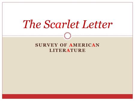 Survey of American Literature