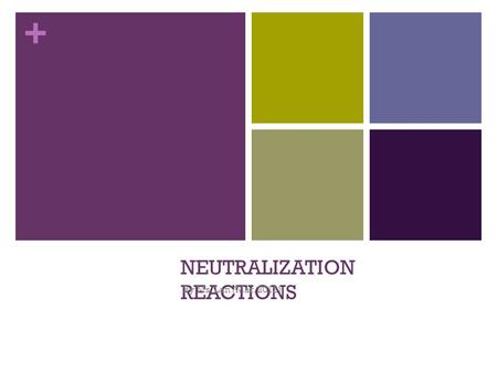 + NEUTRALIZATION REACTIONS By Ms. Lan (Mar. 2012).