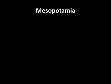 Mesopotamia. What elements of Civilization do you see in this picture?