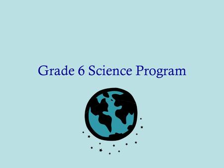 Grade 6 Science Program Textbooks Introduction to Science Weather and Climate Inside the Restless Earth Earth’s Changing Surfaces.