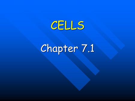 CELLS Chapter 7.1. CELL BIOLOGISTS Anton van Leeuwenhoek - Dutch lens maker who developed the first simple microscope Anton van Leeuwenhoek - Dutch lens.