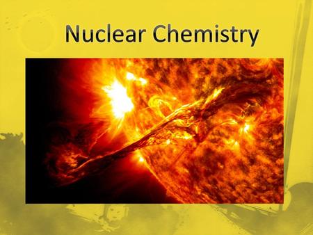 Spontaneous emission of radiation when the nucleus of an atom breaks down to form a different element.
