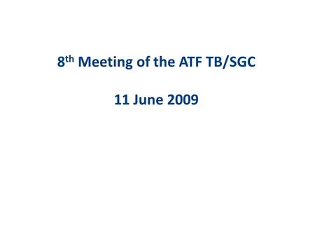 8 th Meeting of the ATF TB/SGC 11 June 2009. Hardware Status Fast Kicker – FID pulsers have had a reliability problem: this appears to have been solved.