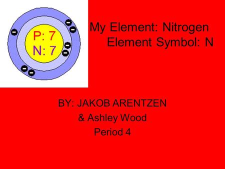 My Element: Nitrogen Element Symbol: N