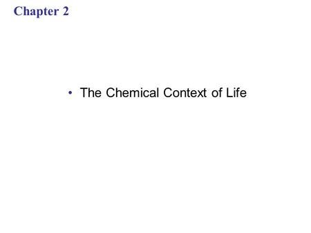 Chapter 2 The Chemical Context of Life. Fig. 2-3a Sodium The emergent properties of a compound.