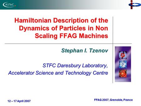 Stephan I. Tzenov STFC Daresbury Laboratory,