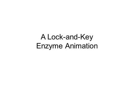 A Lock-and-Key Enzyme Animation. Enzyme Substrate Active Site.