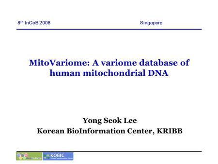 MitoVariome: A variome database of human mitochondrial DNA