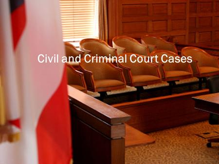Civil and Criminal Court Cases. Civil Courts Civil courts help people settle disputes. This is the procedure in a civil case: 1.The plaintiff files a.