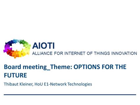 Board meeting_Theme: OPTIONS FOR THE FUTURE