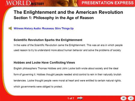 The Enlightenment and the American Revolution