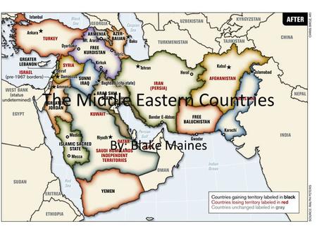 The Middle Eastern Countries By: Blake Maines. Tunisia In 2009, they held there first elections. On June 23 rd the second elections will be held. The.
