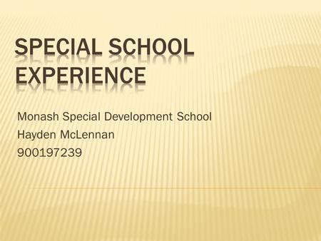 Special School Experience