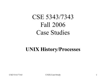case study unix