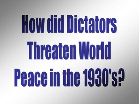 A Dictator in the Soviet Union (U.S.S.R) Joseph Stalin –C–Came into power after Lenin’s death in 1924 and ruled as dictator Dictator is a ruler who.