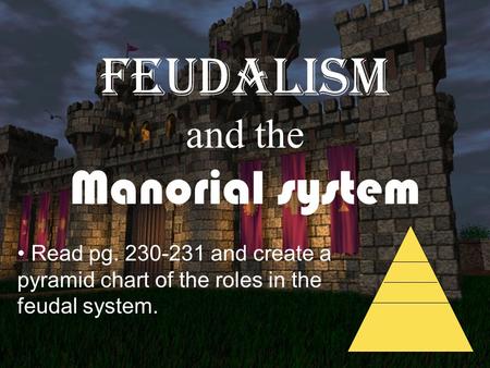 Feudalism and the Manorial system