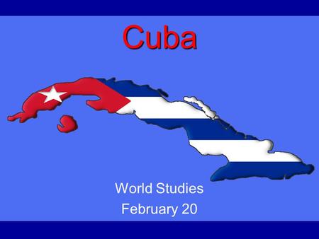 Cuba World Studies February 20. I. Background Monroe Doctrine (1823): US stated the American continents were no longer open to colonization by European.