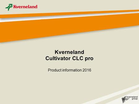 Kverneland Cultivator CLC pro