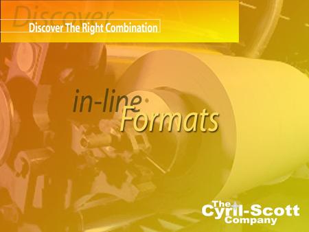 Why Cyril-Scott ? Innovation, Capability, Service Innovation in In-line Finished Mail Pieces. We build most of our own machines for inline finishing on.