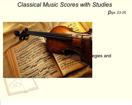 Classical Music Scores with Studies