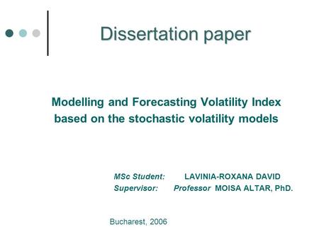 dissertation on stock market volatility
