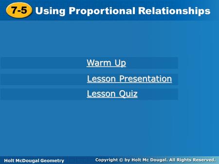 Using Proportional Relationships