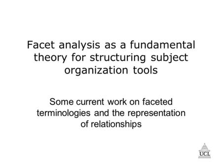 Facets analysis