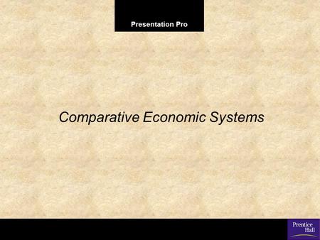 Comparative economic systems