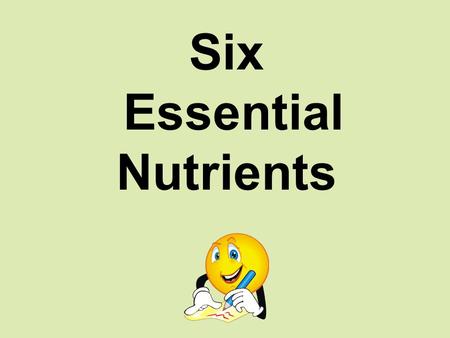 Six Essential Nutrients. Essential Nutrients Puzzle Stations.