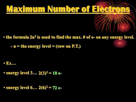 Maximum Number of Electrons