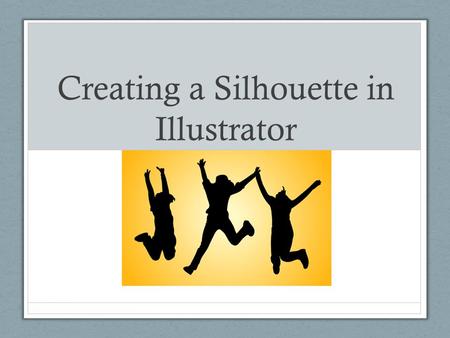 Creating a Silhouette in Illustrator. Go File>Place and place the photo on the artboard. Select the photo and click Live Trace (its on the tool bar right.
