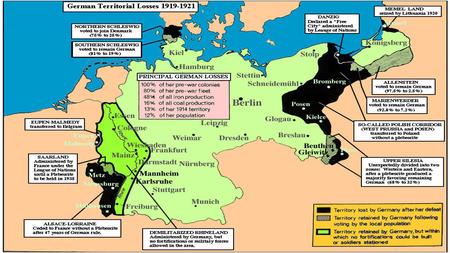 Station 1: German Territorial Losses (Post-World War 1)