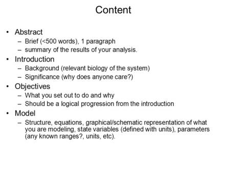 Content Abstract –Brief (