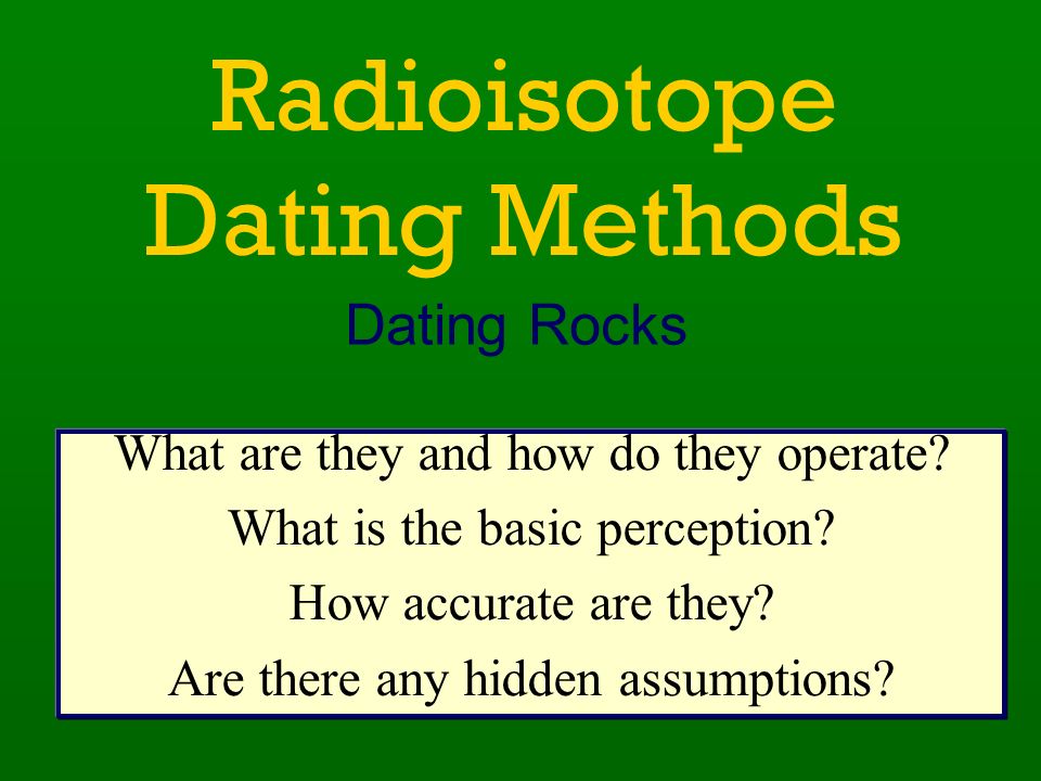 Methods Of Dating Rocks