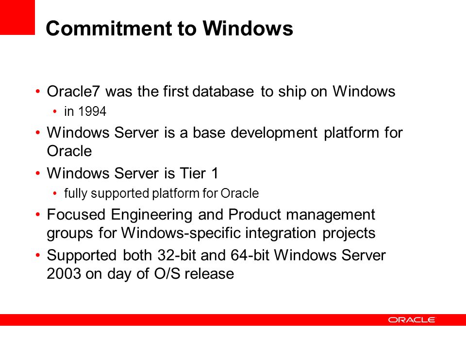Oracle Database 10G Vista