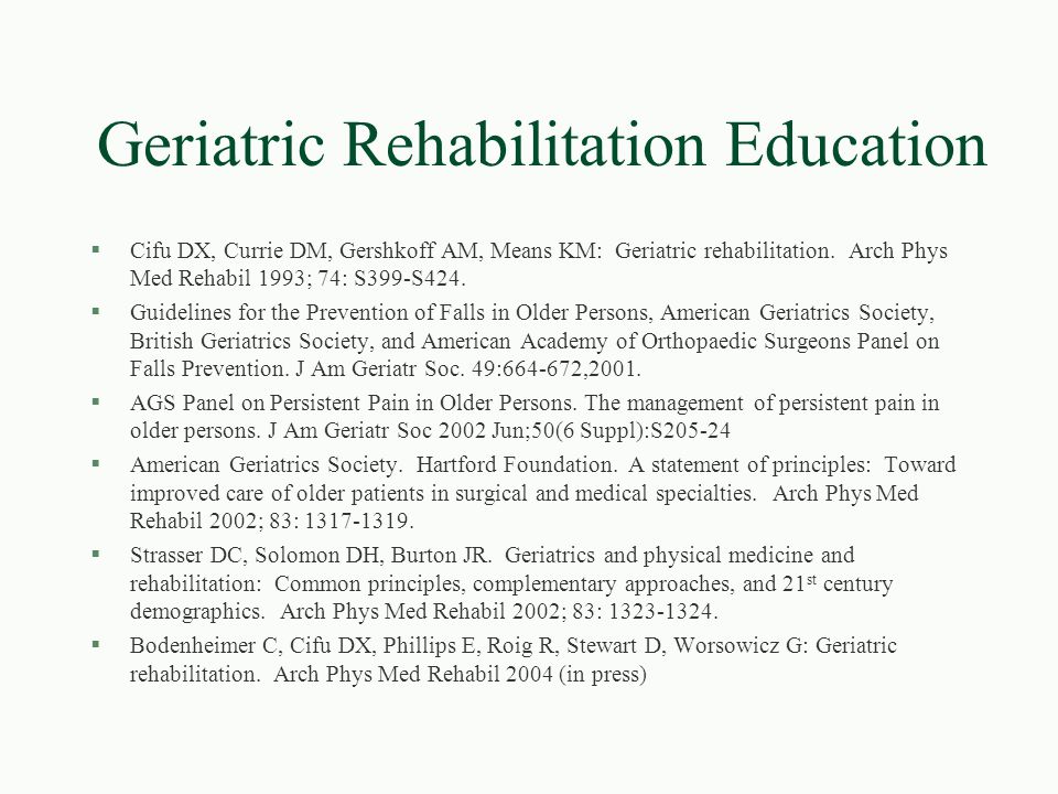Principles of Geriatric Physiotherapy - AXN