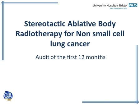 Stereotactic Ablative Body Radiotherapy for Non small cell lung cancer