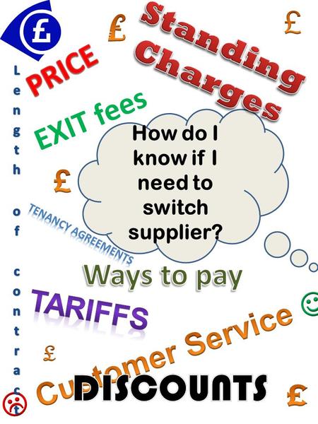 How do I know if I need to switch supplier?. What information do I need to know before I can compare energy prices? My usage (kWh) and costs (£) for energy.