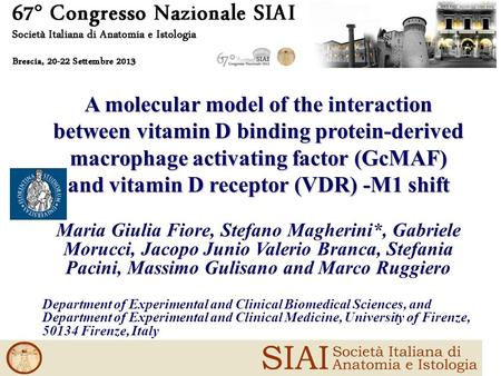 A molecular model of the interaction between vitamin D binding protein-derived macrophage activating factor (GcMAF) and vitamin D receptor (VDR) -M1 shift.