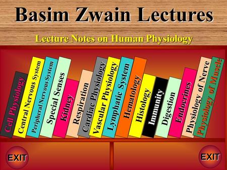 Basim Zwain Lectures Lecture Notes on Human Physiology Special Senses