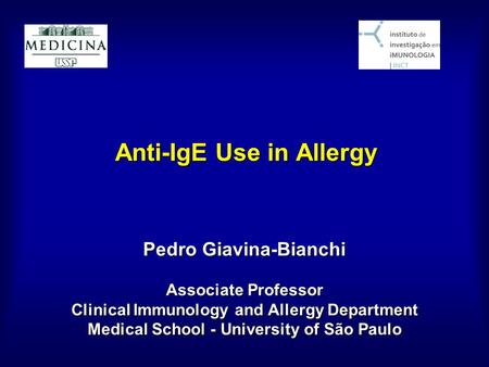 Anti-IgE Use in Allergy