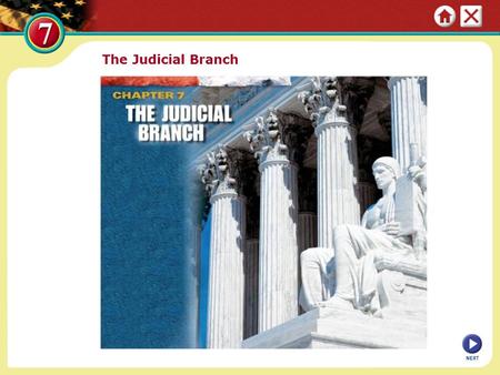 The Judicial Branch NEXT. Section 1: Equal Justice Under the Law The rights of all U.S. citizens are protected by laws and the courts. Reading Focus In.
